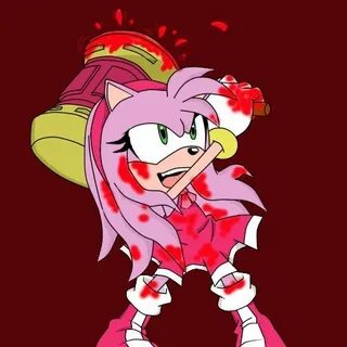 Un fan art/ edit de amy rose yandere Sonic the Hedgehog Espa