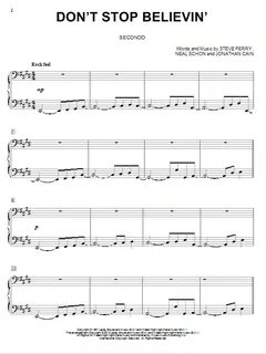 Don T Stop Believin Piano Sheet Music - Www.madreview.net