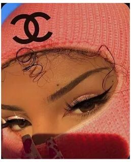 baby pink Chanel logoed ski mask/balaclava baddie aesthetic 