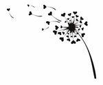 Dandelion Clipart Black And White Transparent PNG Download #
