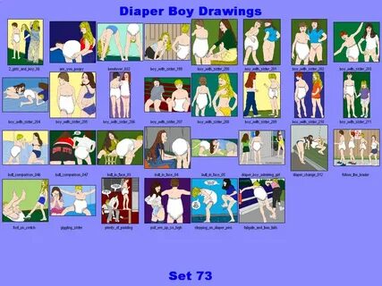 Deeker's Diaper Page- Diaper Boy Drawings- Set #073