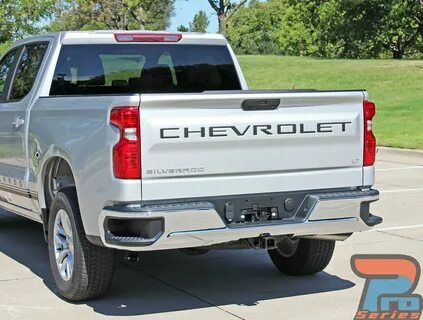 BLACK Tailgate Insert Letters Decal Vinyl Stickers for Chevr