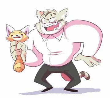 Aggretsuko Resasuke & Manumaru By Plum (twitter - @ploommy) 