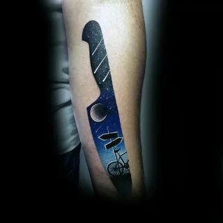 60 Chef Knife Tattoo Designs For Men - Cook Ink Ideas Knife 