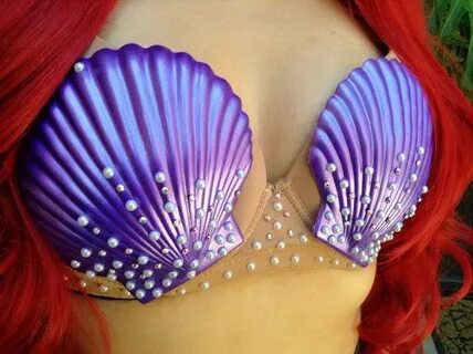 USA Expedite Shipping - Purple Mermaid Bra Sea Shells eBay M