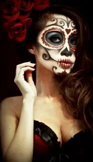 ik vind het mooi. Halloween haren, Sugar skull make up, Schm