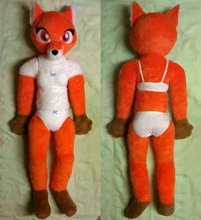 Anthro fox plush, life-size by PixiePandaPlush -- Fur Affini