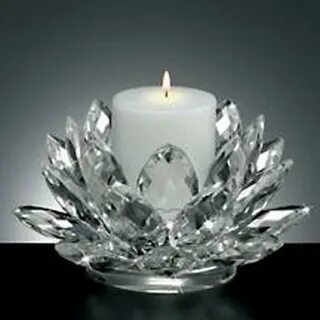кристалл цветок лотоса Свеча держатель Китай Хрустальный лот