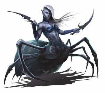 Female Drider Fantasy monster, Fantasy beasts, Fantasy creat