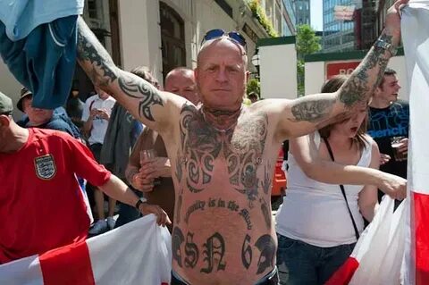 EDL In Patriot March in Central London. 