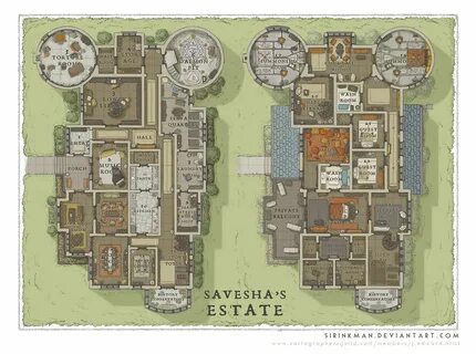 Wizards Academy - Savesha's Estate Dungeon maps, Building ma