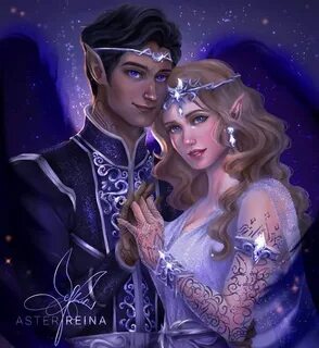 Rhysand and Feyre. Art by asterreina on Instagram. in 2020 F