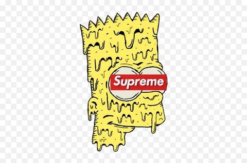 Supreme Cool Drawings Simpsons - Bart Simpson Supreme Emoji,