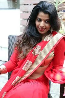 Manisha Pillai Hot Photos in Red Saree New Movie Posters