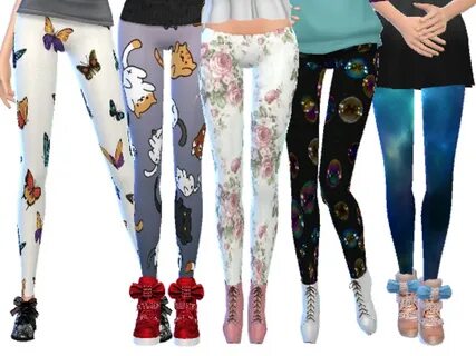 The Sims Resource - Tumblr Themed Leggings Pack Five