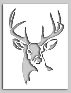 001-Whitetail-Buck-Deer-s.gif (880 × 1155) Deer stencil, Whi