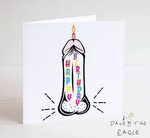 Funny Penis Birthday Card Rude cheeky Dick Cock Willy Etsy