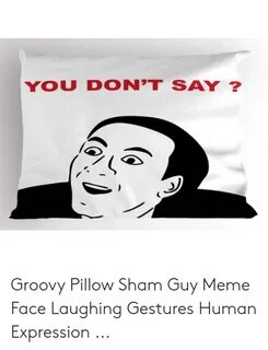 YOU DONPT SAY ? Groovy Pillow Sham Guy Meme Face Laughing Ge