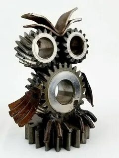 Owl/ Industrial Decor/ Owl Gift/ Owl Sculpture/ Metal Owl/ O