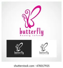 Vektor Stok Butterfly Spa Colors Colored Vector Logo (Tanpa 