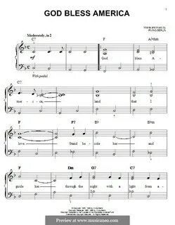 God Bless America Sheet Music With Lyrics : In his early twe