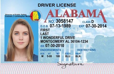 Alabama Driver License PSD Template - US Novelty Drivers Lic