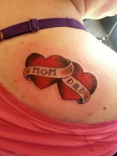 Mom and dad memorial tattoo Tattoos for dad memorial, Heart 