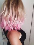 Pastel pink dip dye Hair dye tips, Short hair color, Hot pin