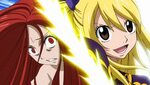 Lucy VS Flare Raven tail, Female knight, Fairy tail