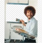 tem-bobross ) - bob ross painting blank PNG image with trans