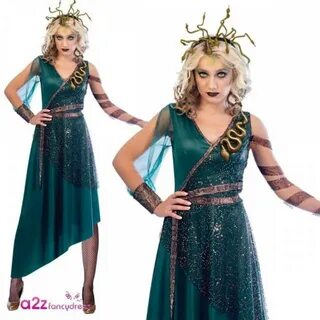 Amscan Adult Medusa Costume Large Greek Goddess Snake Hallow