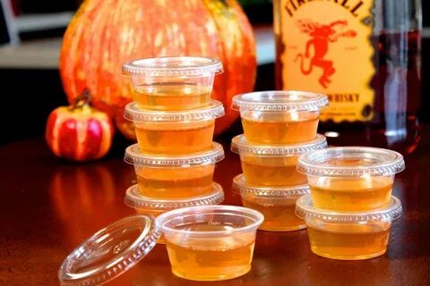 Apple Cider Jello Shots - Fireball Whiskey Drinks Jello shot