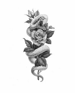 Image may contain: plant Sleeve tattoos, Snake tattoo design