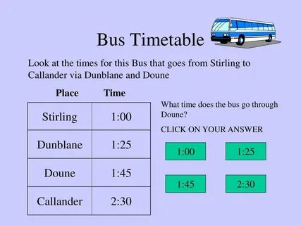 Reading Timetables. - ppt download