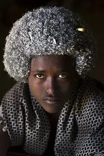 Afar man with butter in his hair, Ethiopia African hairstyle