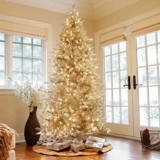 Pre-Lit Layered Platinum Frasier Fir Christmas Tree by Sterl