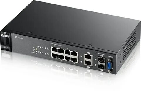 L2 коммутатор Zyxel GS2210-8, 8xGE, 2xCombo (SFP/RJ-45), нас