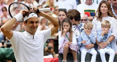 Roger Federer’s Wife & Twins Watch Him Win 8th Wimbledon Cel