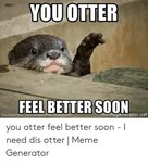 YOU OTTER FEEL BETTER SOON Das Otterhaus httpDlogko Memegene