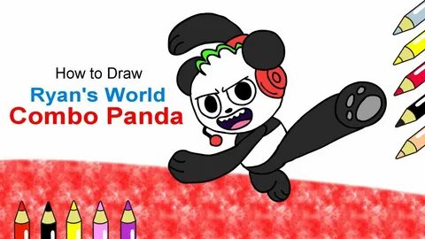 How to Draw Combo Panda from Ryan's World - Easy Little Draw