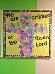 Easter bulletin boards, Preschool bulletin, Kids bulletin bo