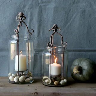 Rustic Farmhouse Hurricane Candle Holder - Bella Bug