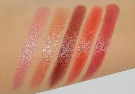 Burt's Bees Lip Shimmer L-R: Strawberry, Caramel, Plum, Cher