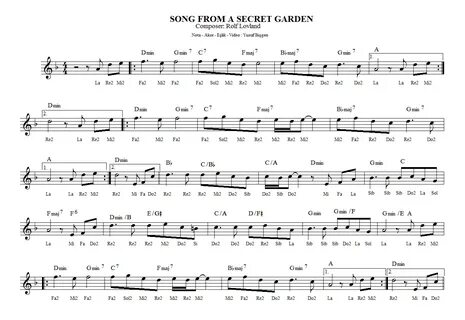 Nota Akor Eşlik - Song From A Secret Garden