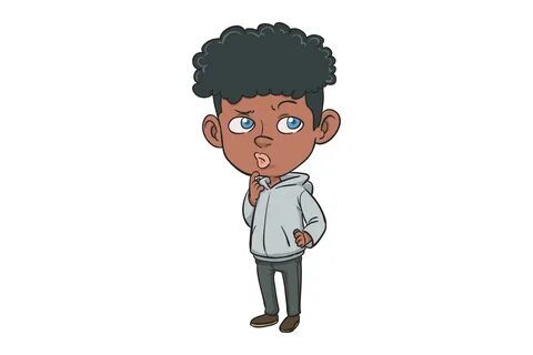 Character Illustration of a Curly-haired Boy Graphic by Dono