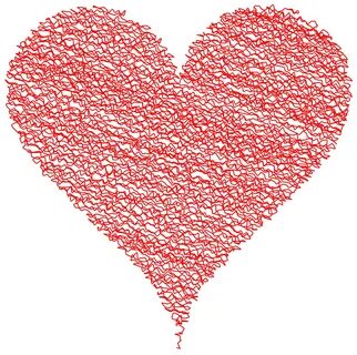 Heart with scribble effect free image download