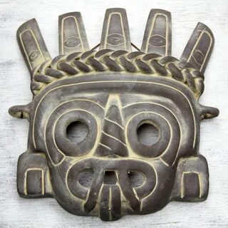 Ceramic mask, 'Tlaloc the Rain God' #Sponsored #mask, #Ad, #