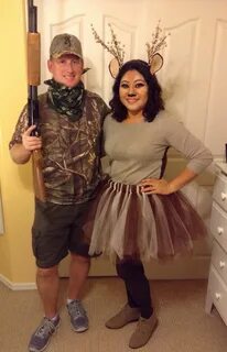 DIY Hunter Deer Halloween Costume for Couples- easy last min