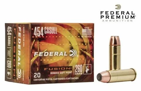 Federal Premium Fusion Handgun 454 Casull 260 gr. Ammunition