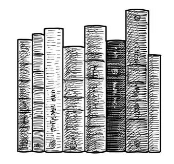 Books Illustration, Drawing, Engraving, Ink, Line Art, Vecto